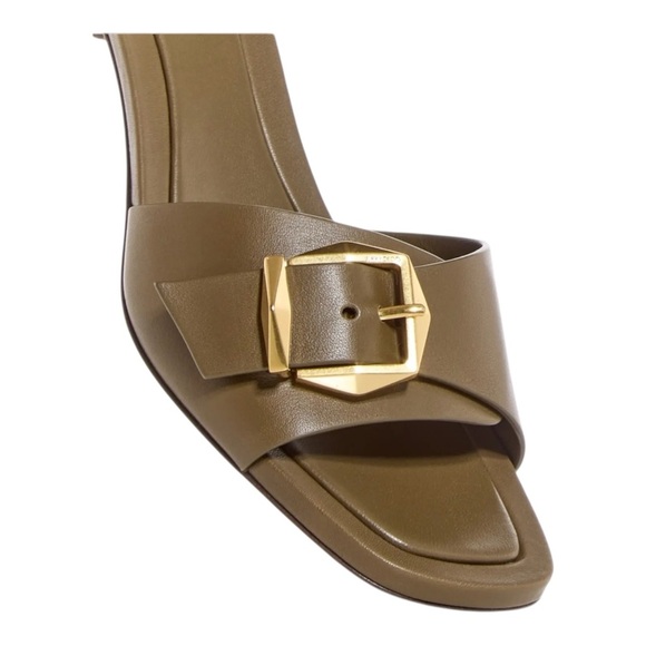 JIMMY CHOO
Hawke 40 Block Heel Slide Sandals - Caper Green/Gold - Picture 5 of 7